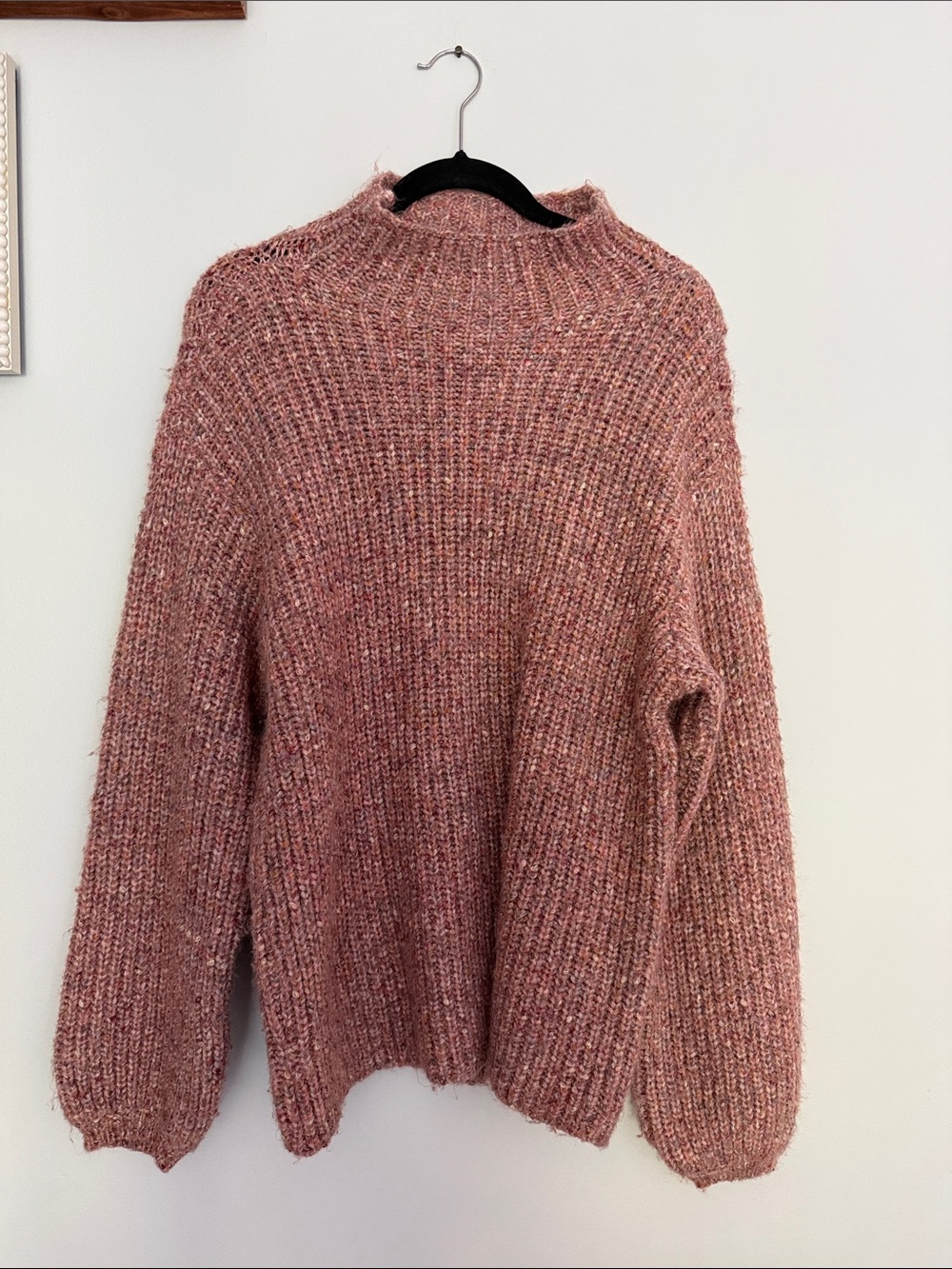 Multi-Knit Mock Neck Sweater